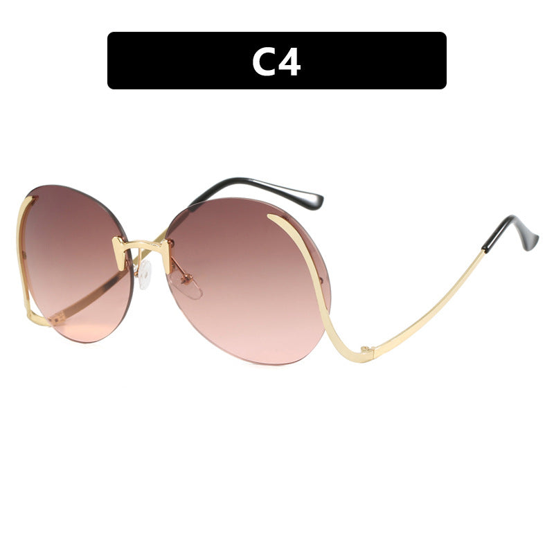 Damen luxuriöse Oversized-Sonnenbrille mit innovativem Rahmen und UV-Schutz Brehn