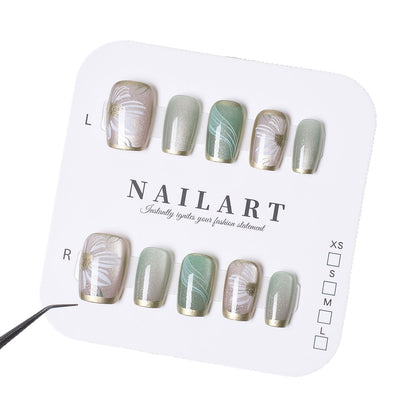 Luxus Ombre Leopard Druck Auf Nail Set Brehn