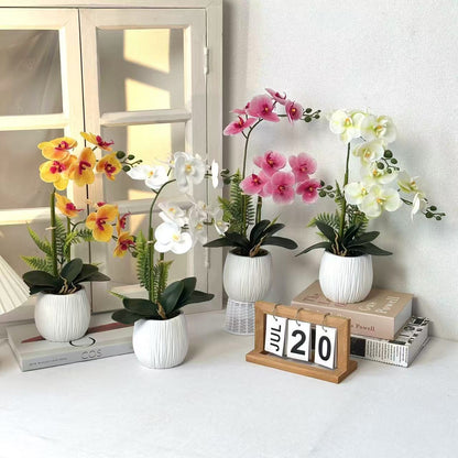 Faux Orchideenpflanzenarrangement für die Wohnkultur