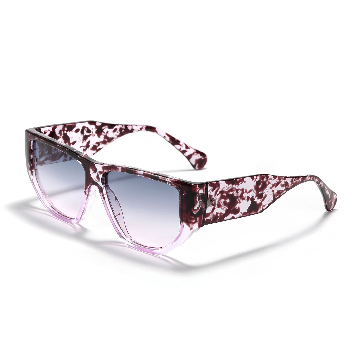 Damen trendige quadratische Sonnenbrille mit modernem tortoise Muster Brehn