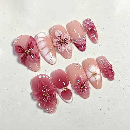 Premium Press-On Nail Art Kit mit Zubehör