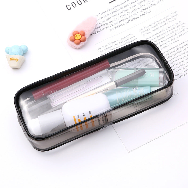 Transparent Bleistiftetui mit floralem Design Brehn
