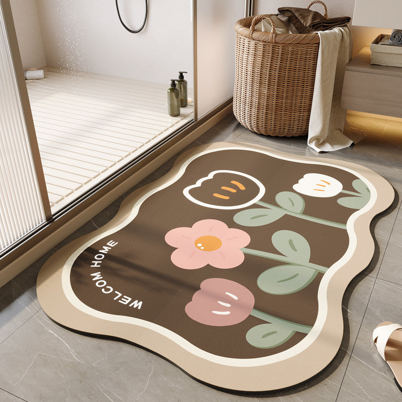 Dekorative florale Badematte Brehn