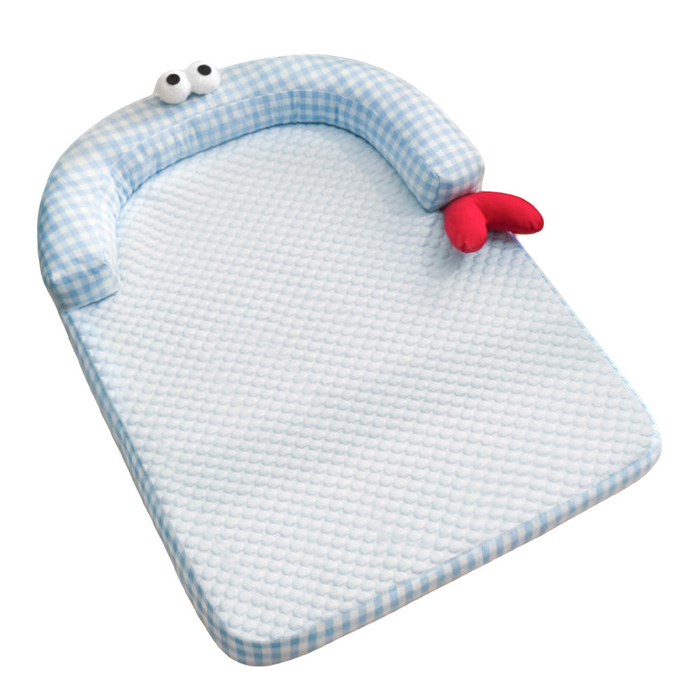 Unisex nan ergonomische Baby-Liegematte mit gepolstertem Kopfrand und waschbarem Bezug Brehn