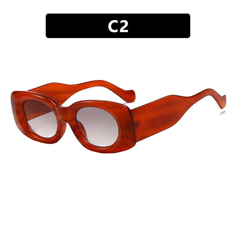 Damen futuristische Sonnenbrille im eleganten Quadratdesign Brehn