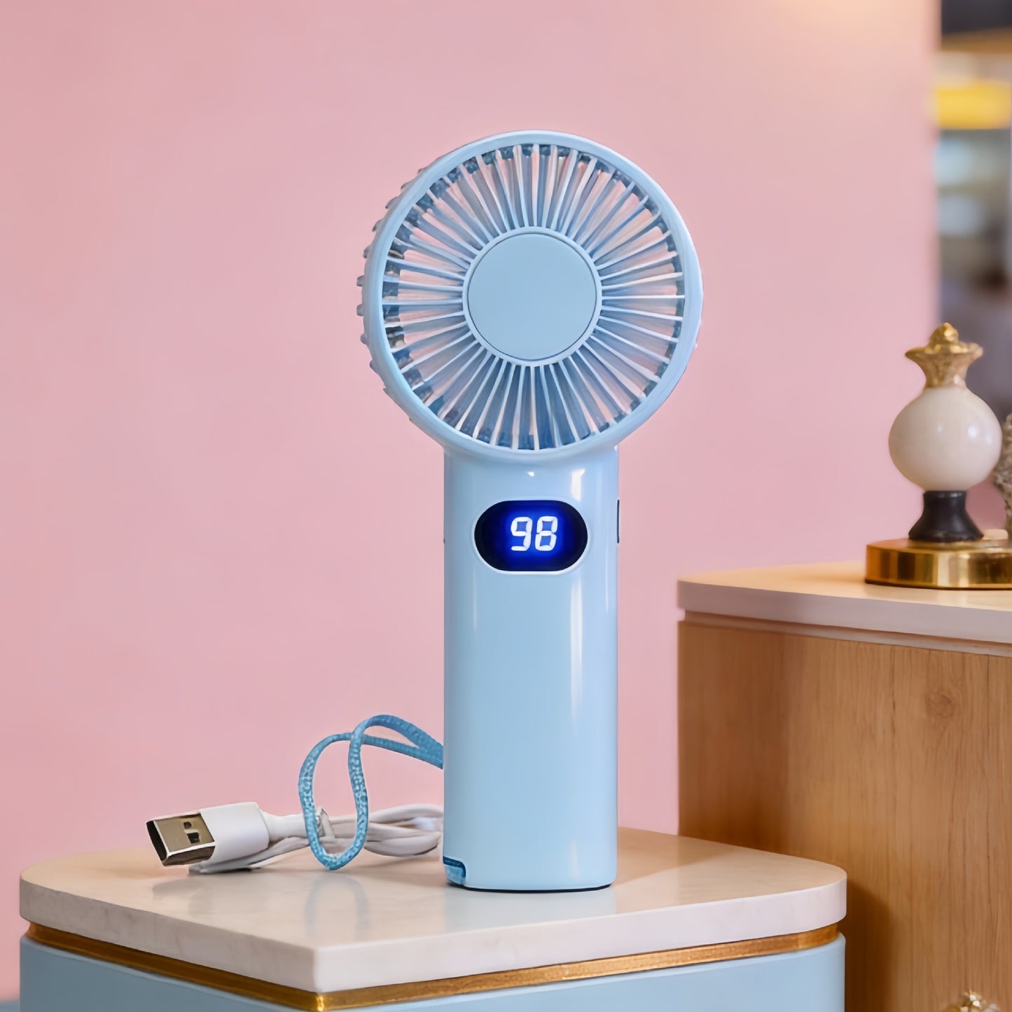 Damen Tragbarer Handventilator mit digitaler Geschwindigkeitsanzeige Brehn 1781544653