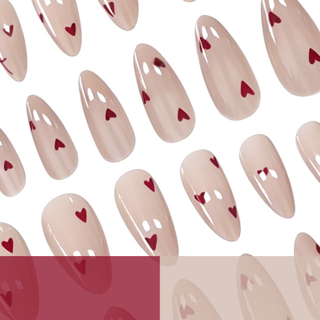 Herz-Design Acryl-Nagelverlängerungen Brehn