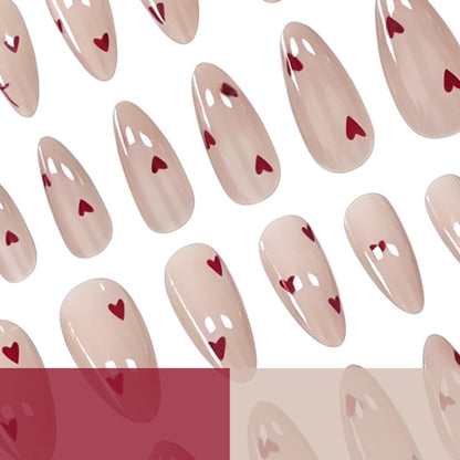Herz-Design Acryl-Nagelverlängerungen Brehn