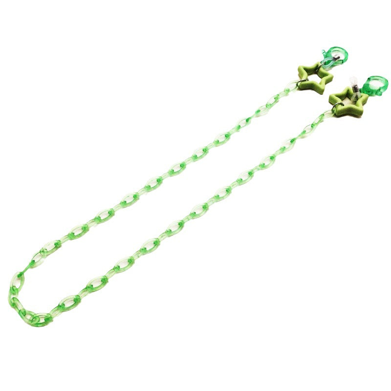 Modische Brillenhalterkette mit Sternenanhängern Brehn