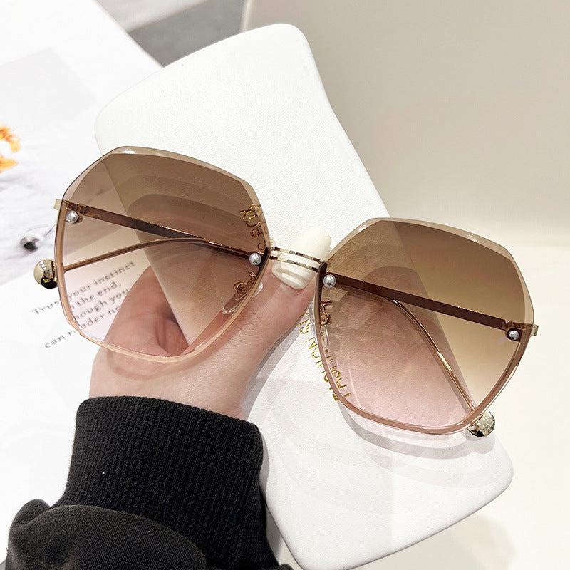 Damen große geometrische Sonnenbrille Brehn