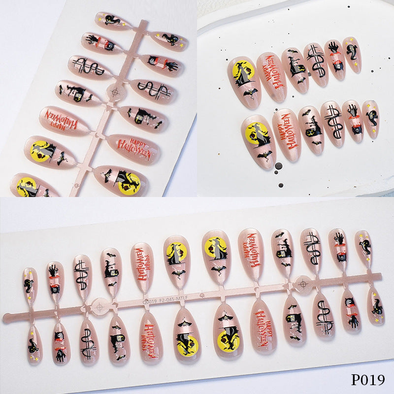 Halloween-Themen Press-On Nagelkunst Set Brehn