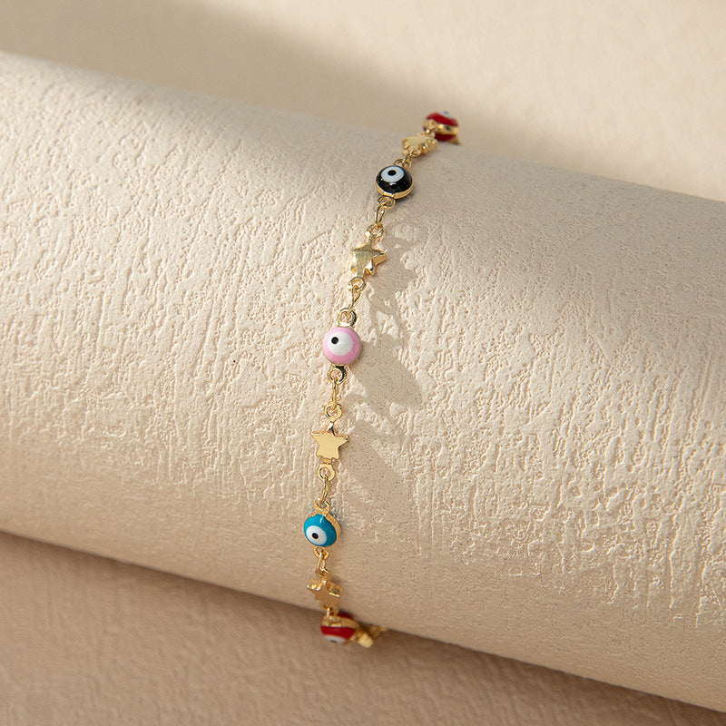 Bunte Perlencharms Fußkette Brehn