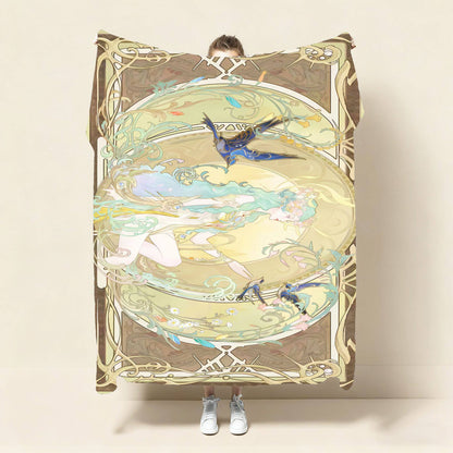 Künstlerische fantasievolle Tagesdecke