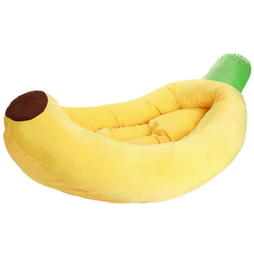 Bananenförmiges Plüsch-Hundebett