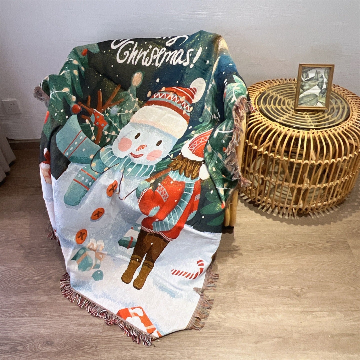 Festliches, holiday-themed gewobenes Werfdecke