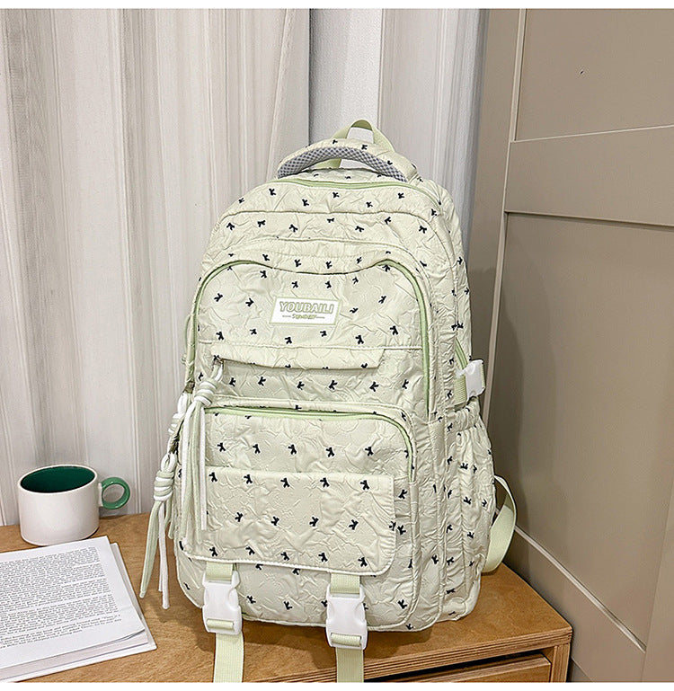 Multi-Fach Fächer Gesteppten Schulrucksack