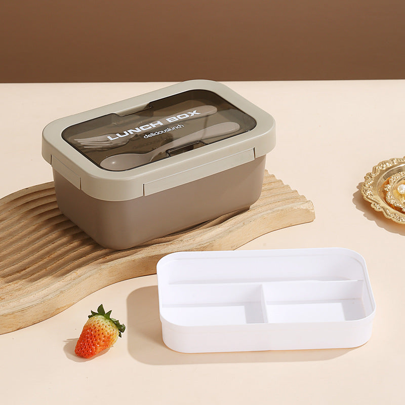 Mehrschichtige isolierte Bento-Lunchbox mit eingebautem Besteck