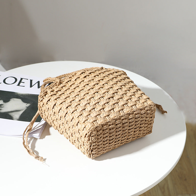 Handgefertigte Basttasche mit Verstellbarem Innenfutter Brehn