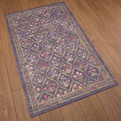 Blumenmuster Dekorativem Teppich