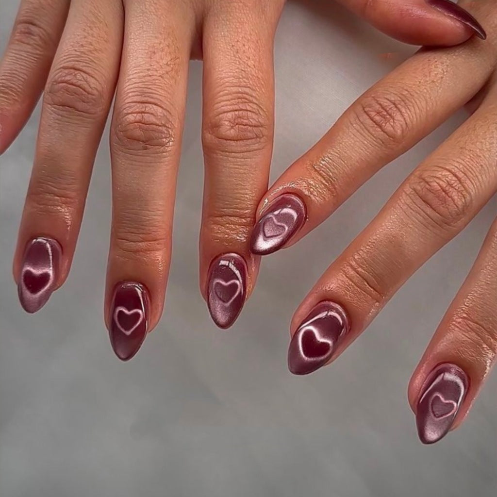 Künstlerisches Herzdesign Nagelaufkleber Brehn