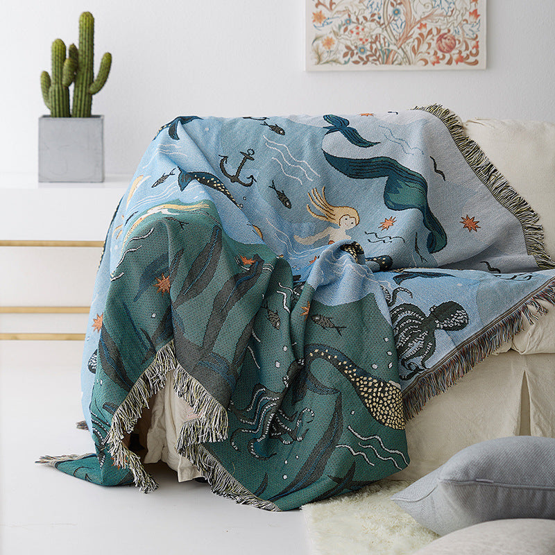 Künstlerische tropisch inspirierten Wandteppich Wurfdecke