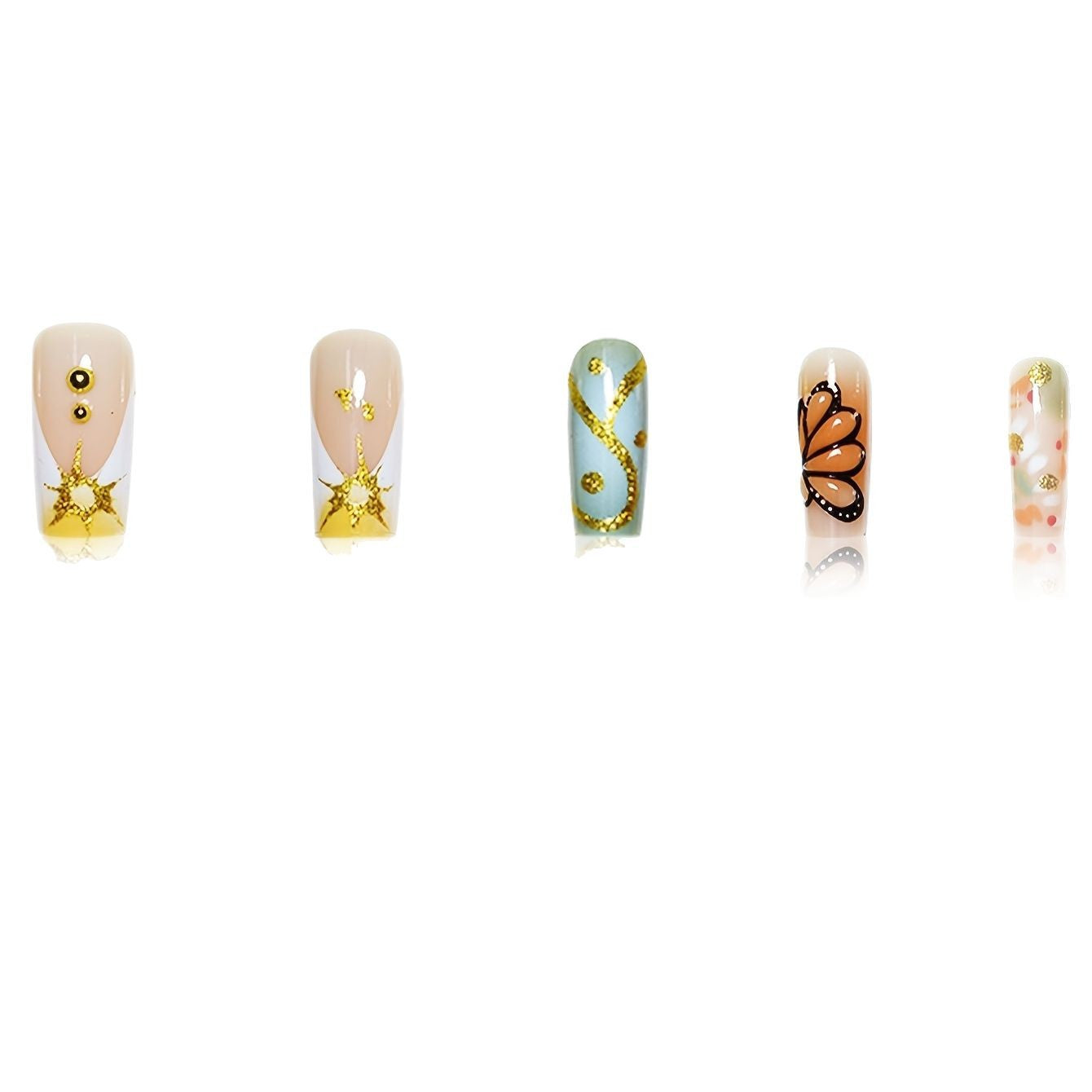 Kreatives Schmetterlingsdesign Nagelkunst Brehn