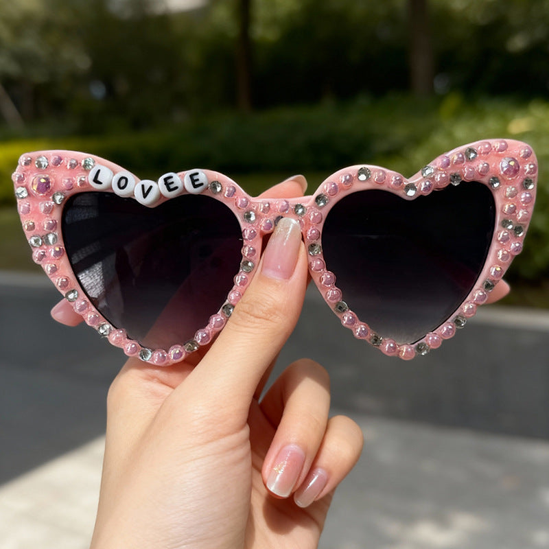 Herzrahmen Strass Sonnenbrille Brehn