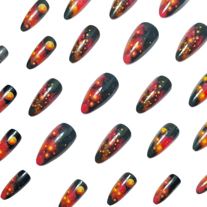 Himmlische von Galaxien inspirierte Nagelkunst Brehn
