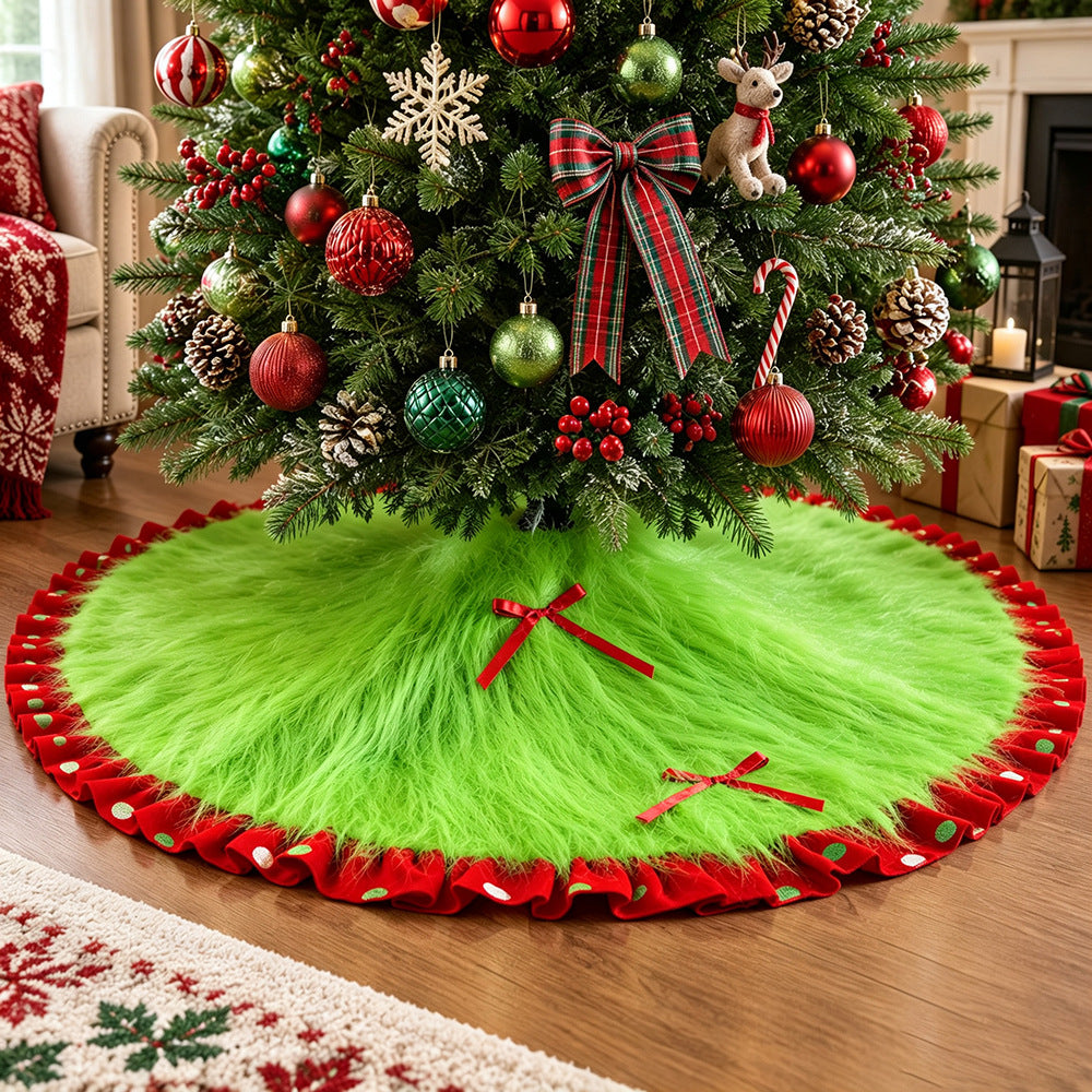 Luxuriöser Kunstpelz Weihnachtsbaumrock