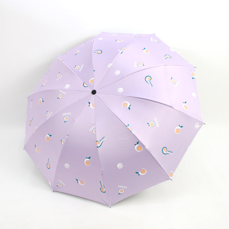 Damen Falt-Regenschirm mit fröhlichen Motiven Brehn