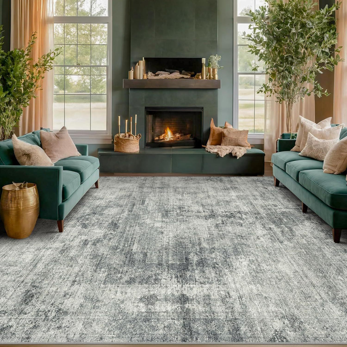 Vintage Inspiriert Abgenutzter Teppich