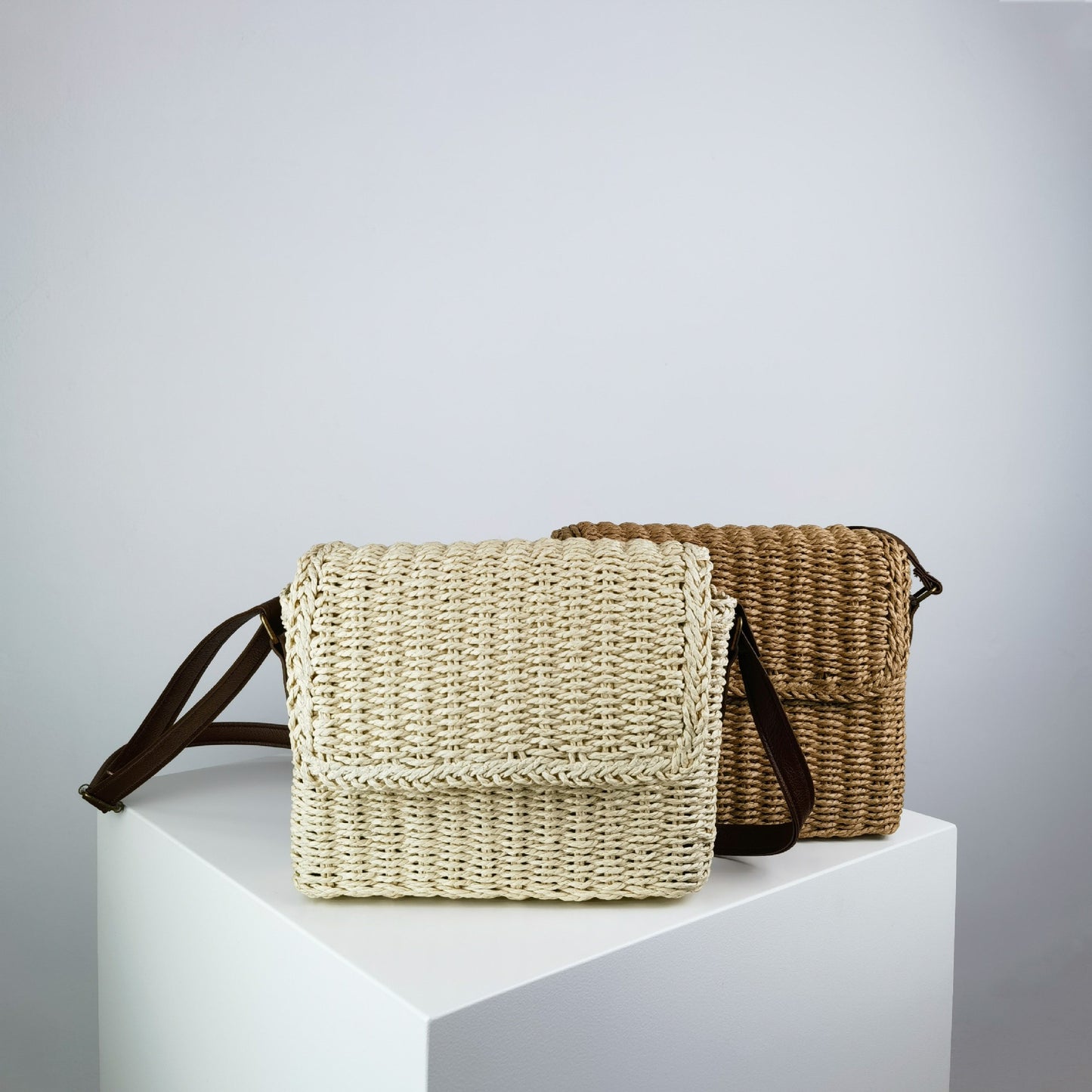 Stilvolle Rattan Umhängetasche Brehn