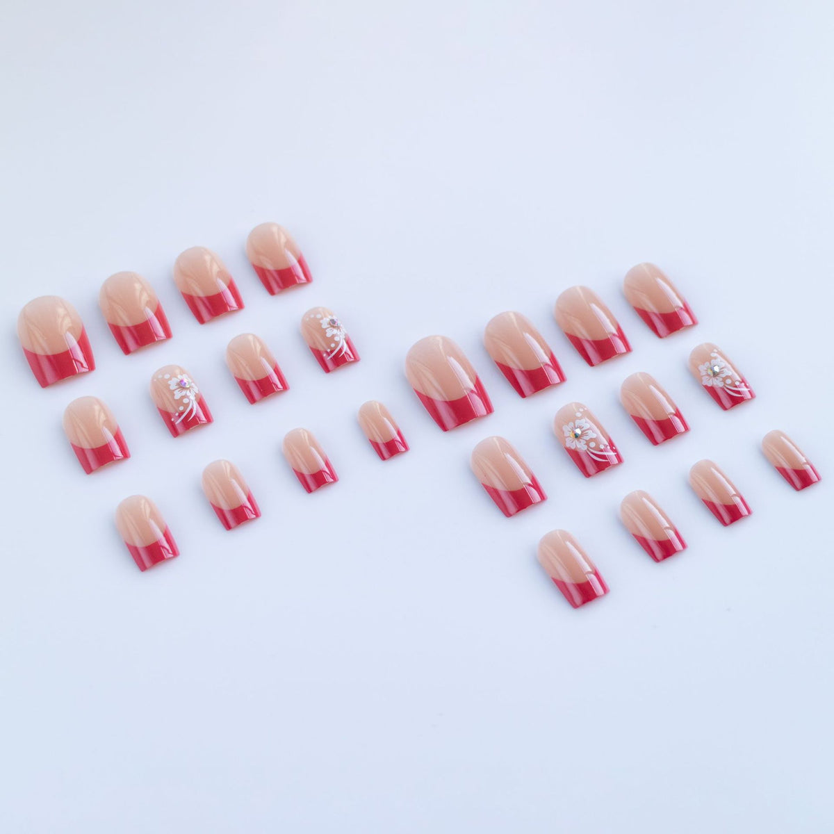Florale Acryl-Nagelkunst