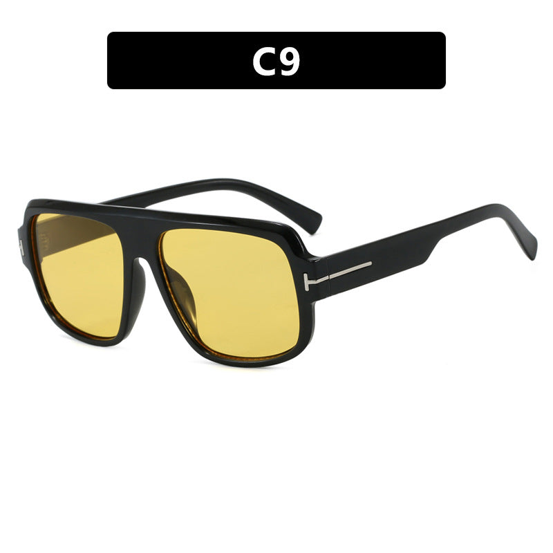 Damen modische quadratische Sonnenbrille mit trendigem Schildkrötenmuster Brehn