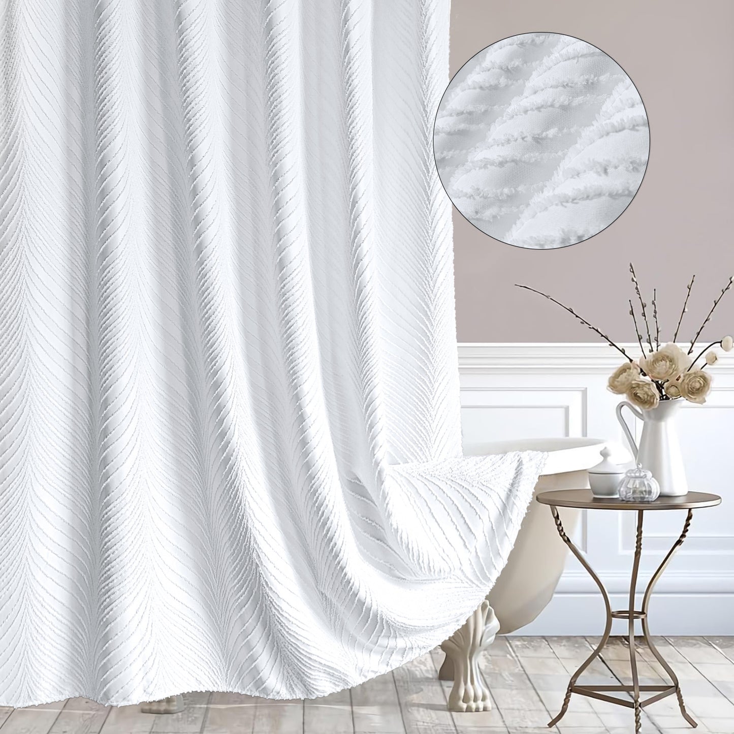 Designer Textured Duschvorhang Brehn