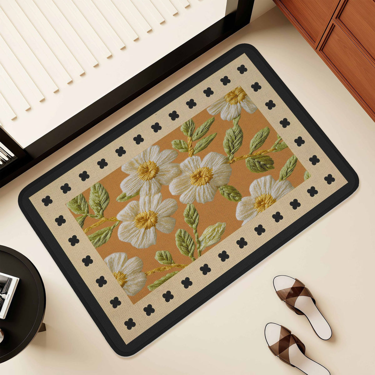 Künstlerisches Florales Design Bereich Matte Brehn