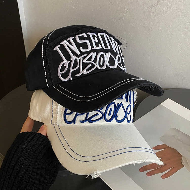 Damen Distressed Künstlerisch Bestickte Kappe Brehn