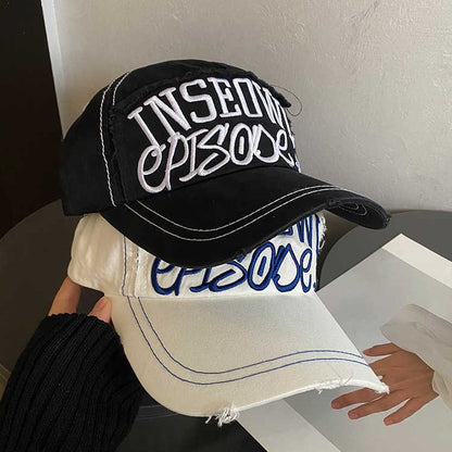 Damen Distressed Künstlerisch Bestickte Kappe Brehn