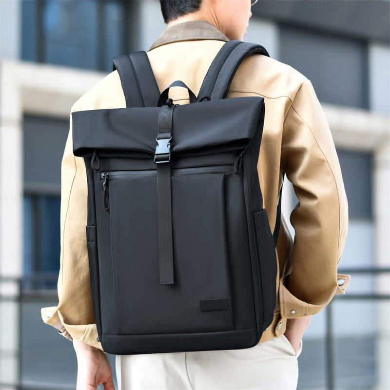Roll-Top Laptop Rucksack mit sicherem Verschluss Brehn