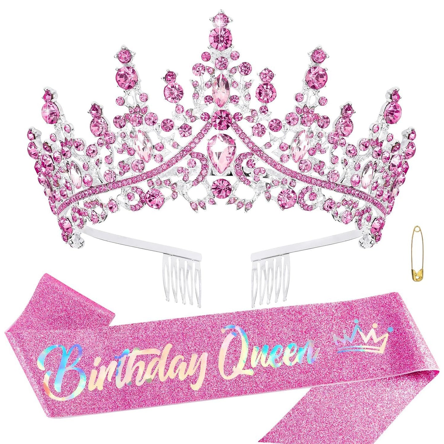 Damen Glitzernde Krone mit Strassverzierungen Brehn