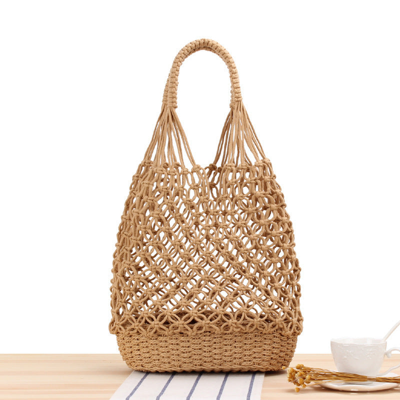 Handgeknüpfte Tragetasche mit Elegantem Netzdesign Brehn
