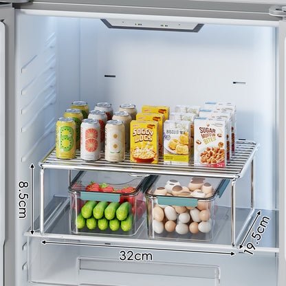 Verstellbarer erhöhter Chrom Kühlschrankregal Riser Organizer