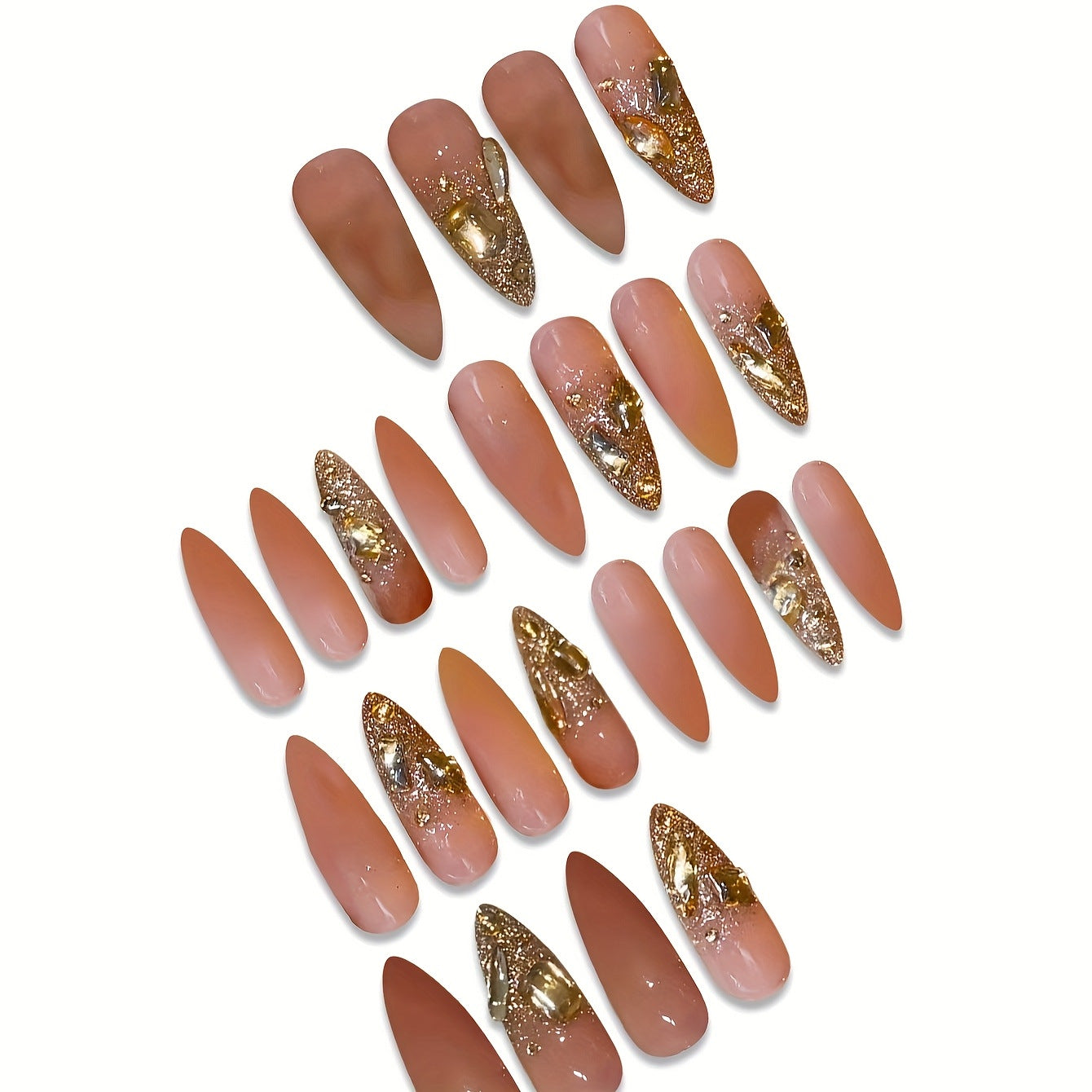 Glamouröse Glitzer Stiletto Nagelkunst Brehn