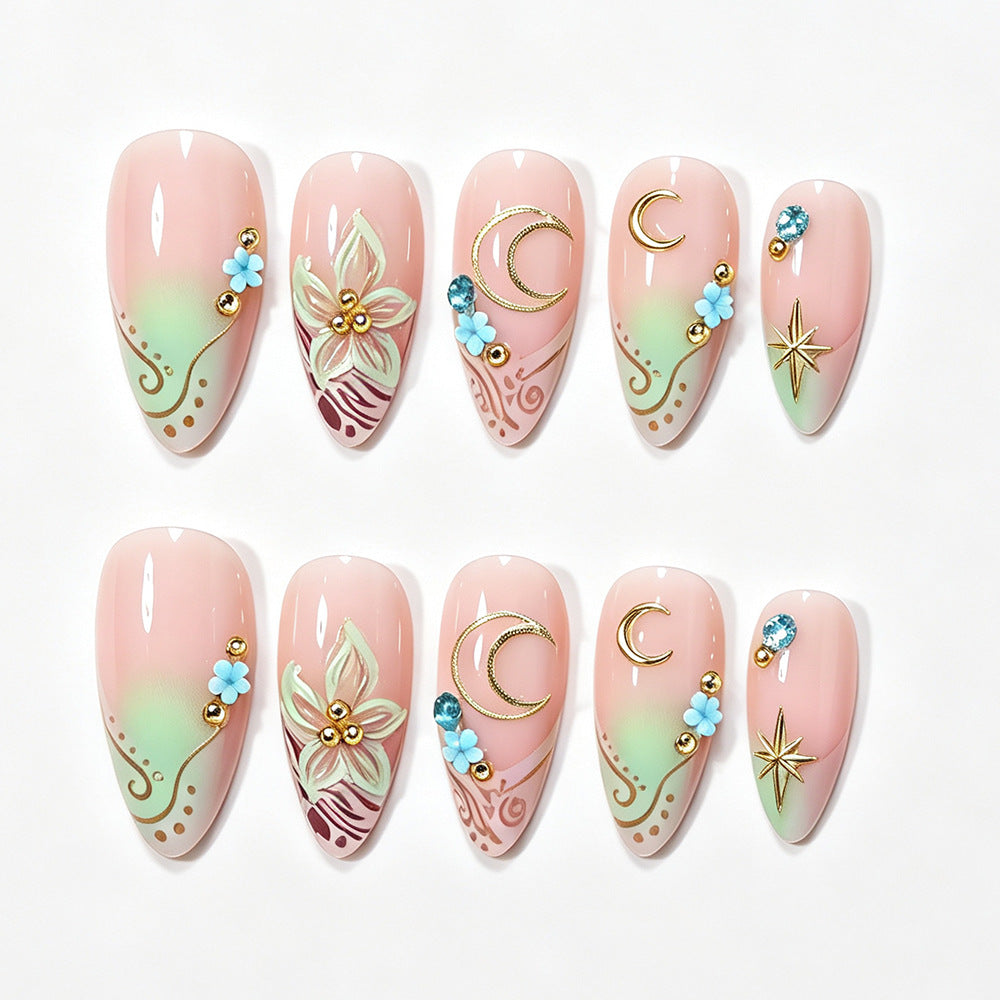Künstlerisches Stiletto-Nageldesign Brehn