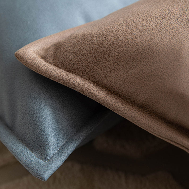 Eckiger Piped-Edge Velvet-Look Dekorationswurfkissen mit abnehmbarem Reißverschlussbezug und plüschigem Einsatz