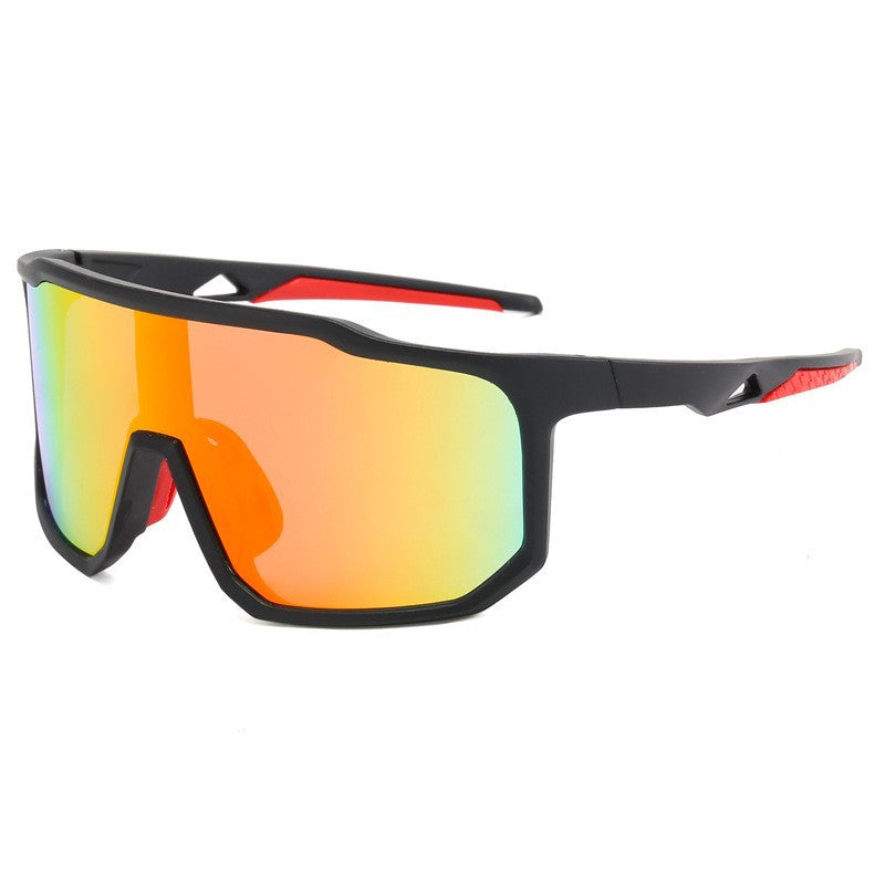 Damen Sportliche Rennsonnenbrille mit breitem Sichtfeld und modernen verspiegelten Gläsern Brehn