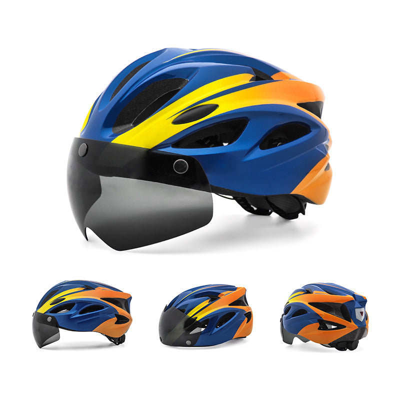 Aerodynamischer Fahrradhelm mit integriertem Visier Brehn