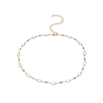 Elegante Kristallbesetzte Fußkette Brehn