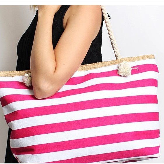 Strandtasche mit Maritimem Streifen Design Brehn