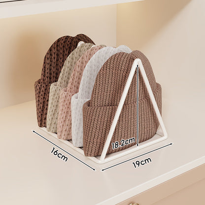 Dreieckiger Gold Metall Multi-Slot Mütze und Strickmützen Organizer Regal